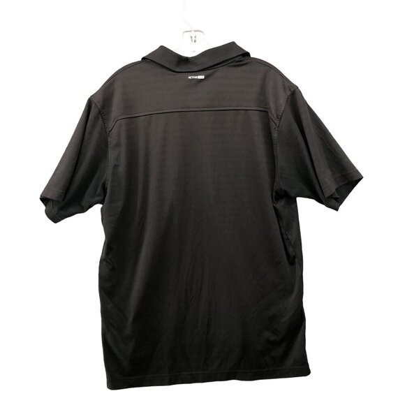 Adidas Golf Polo Shirt Mens L Black Active 360 Short Sleeve Moisture Wicking - Picture 2 of 9